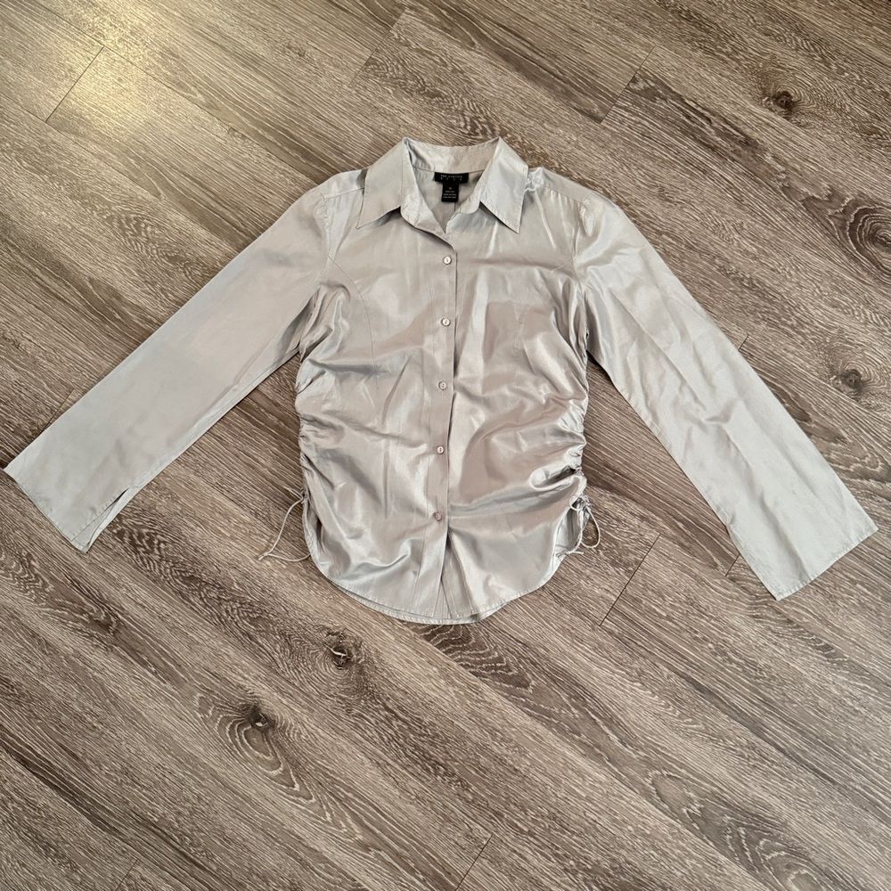 The Limited Vintage Silver Side Cinched Button Up